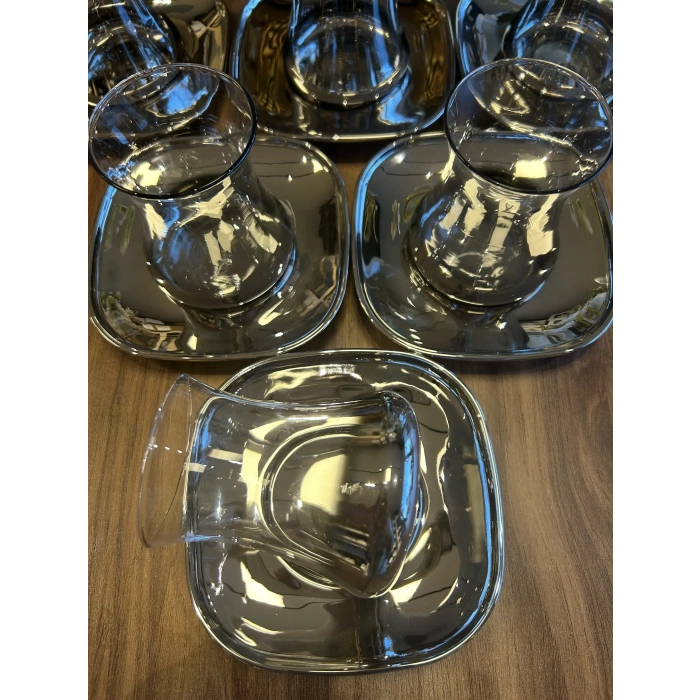 12 parça cam çay seti