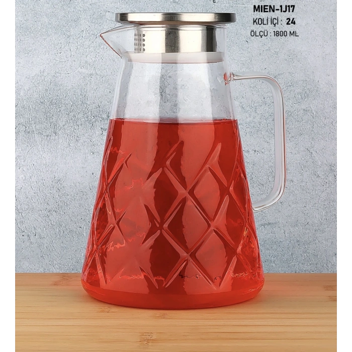 1.800ml borosilikat cam sürahi