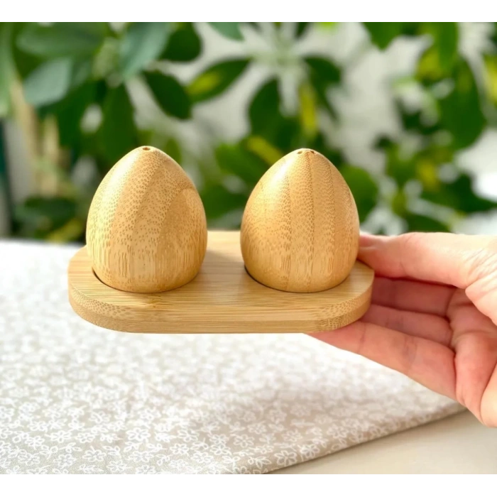 2 Li bambu tuzluk/biberlik