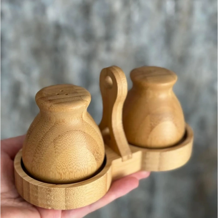 2 Li bambu tuzluk/biberlik