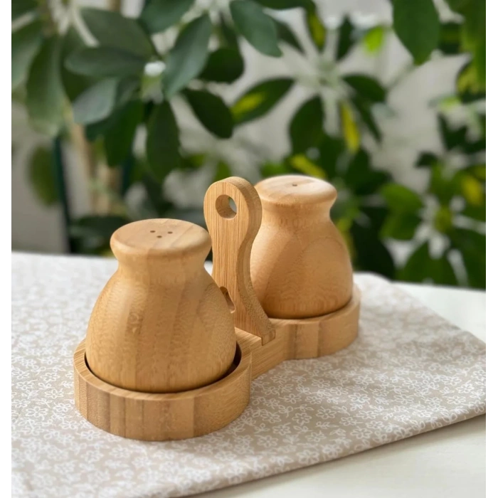 2 Li bambu tuzluk/biberlik