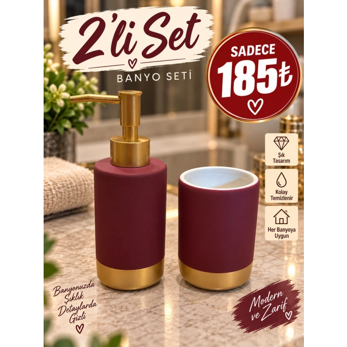 2 Li banyo seti