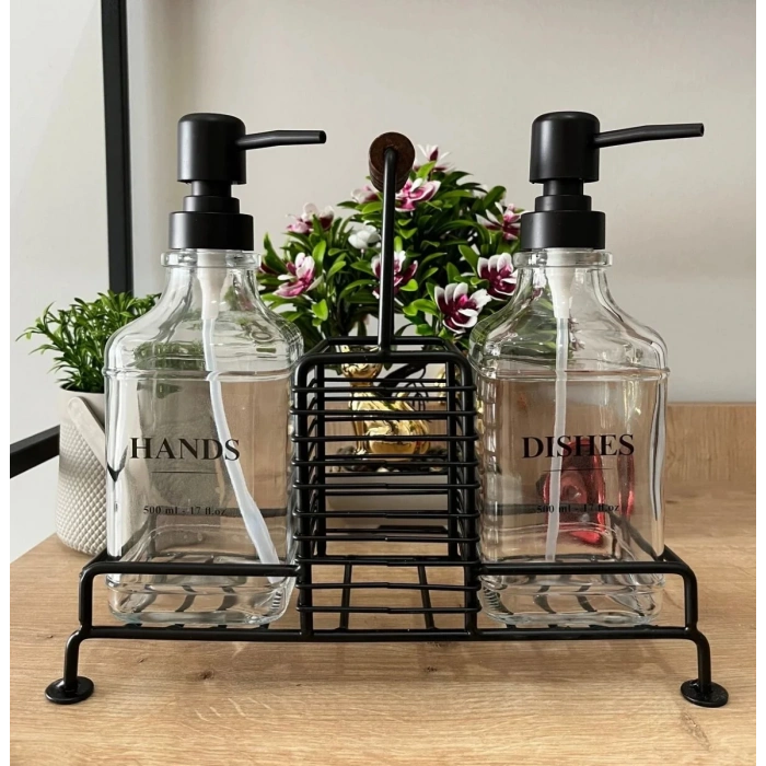 2 Li Standlı cam deterjanlık