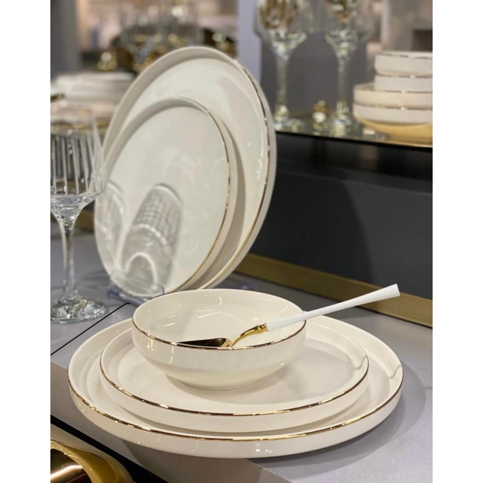 24 parça gold porselen yemek takımı