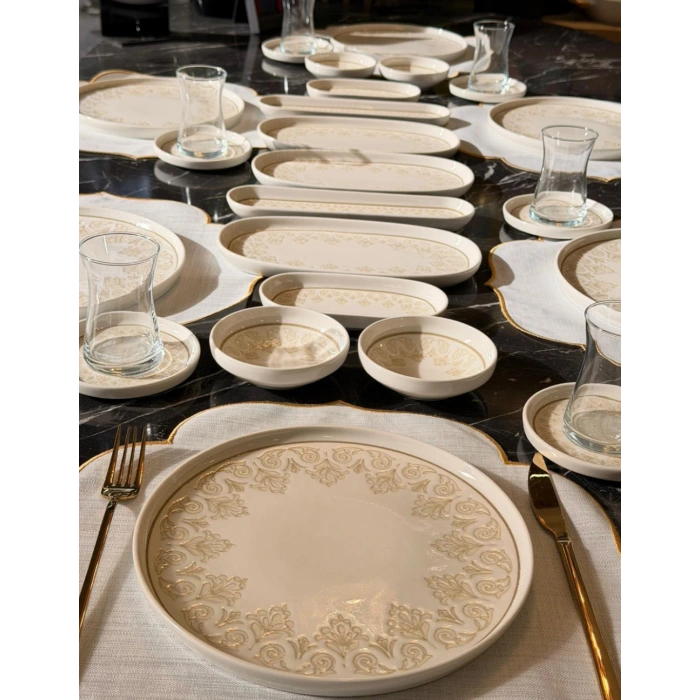 29 parça porselen kahvaltı takımı