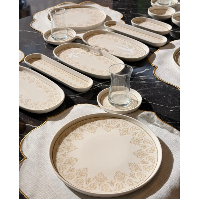 29 parça porselen kahvaltı takımı