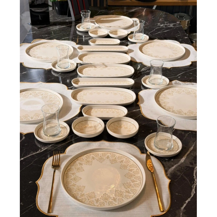 29 parça porselen kahvaltı takımı