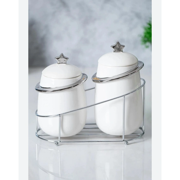 3 parça porselen baharatlık