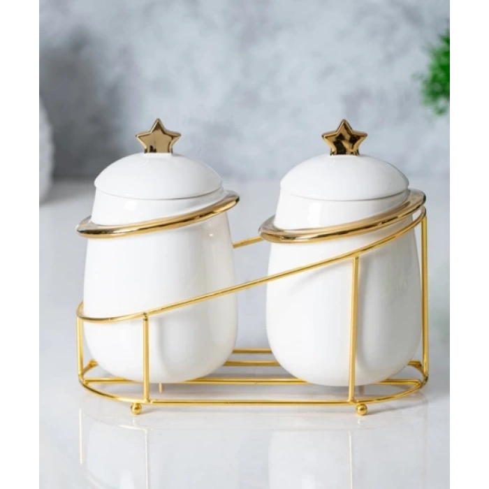 3 parça porselen baharatlık