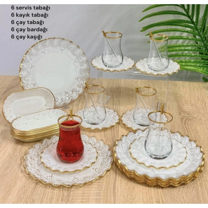 30 parça cam ikram/kahvaltı takımı