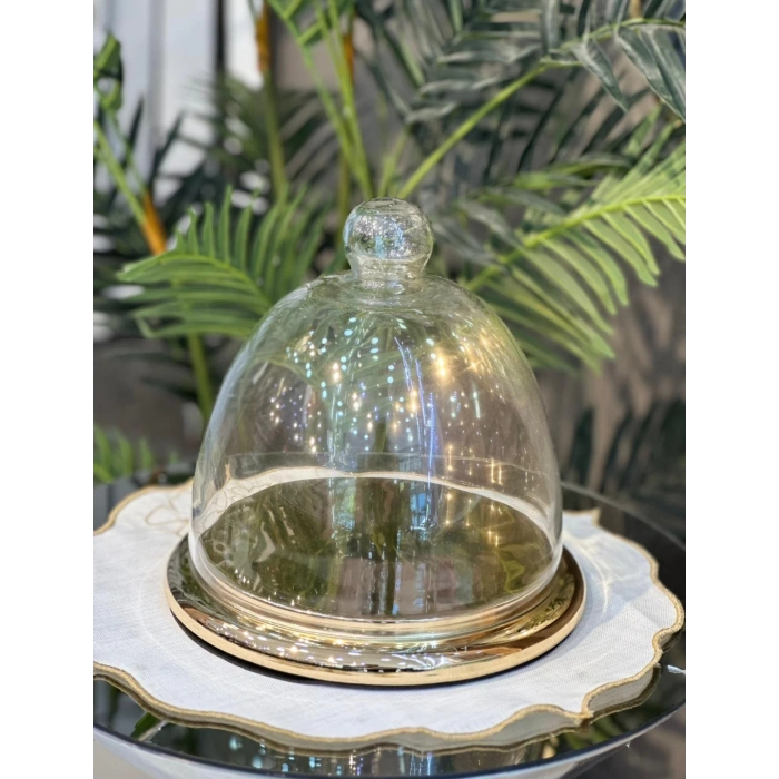 30cm cam kapaklı fanus