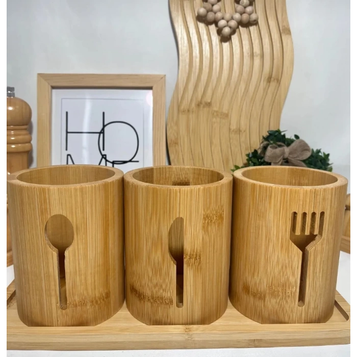 4 parça bambu kaşıklık