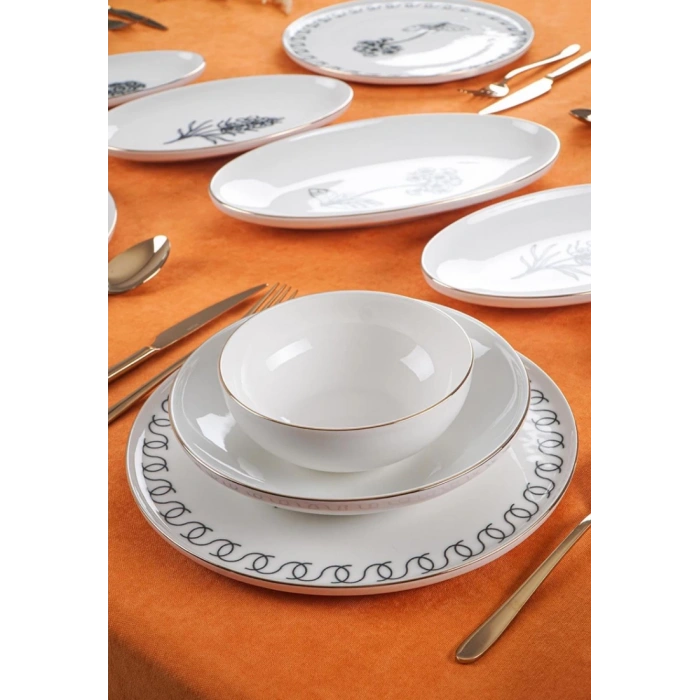 46 parça 12 kişilik yemek takımı