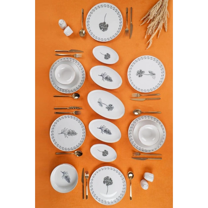 46 parça 12 kişilik yemek takımı