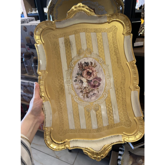 52*35 cm orijinal gül ağacı tepsi