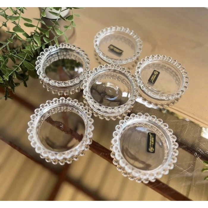 6 adet cam boncuk İkramlık