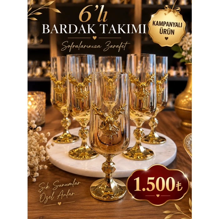 6 kişilik bardak takımı