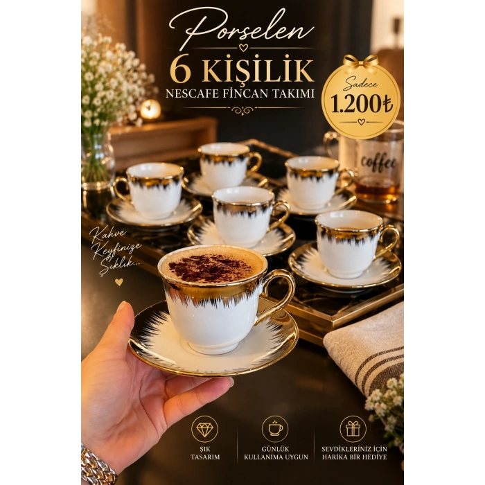 6 kişilik nescafe fincanı