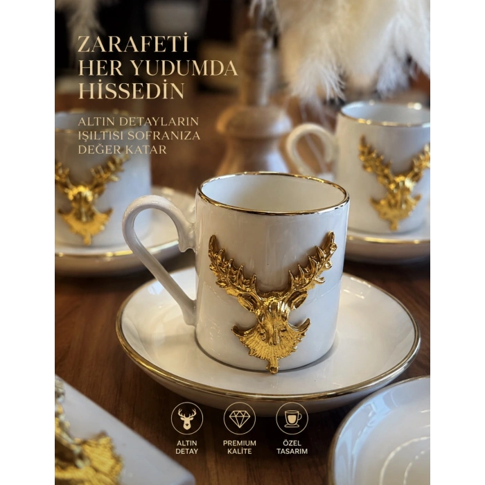 6 kişilik porselen fincan takımı