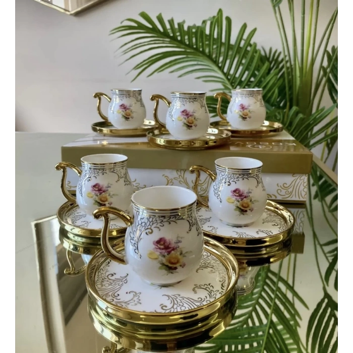 6 kişilik porselen fincan takımı