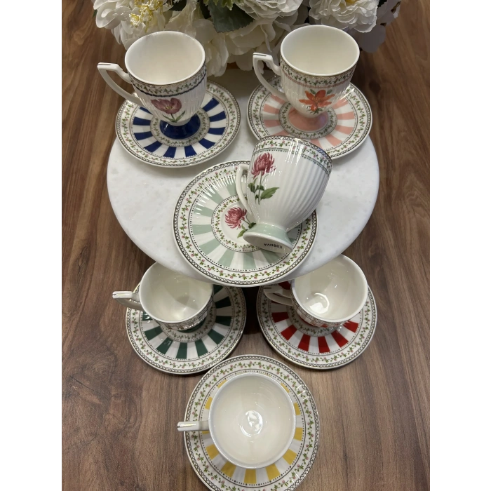 6 kişilik porselen fincan takımı