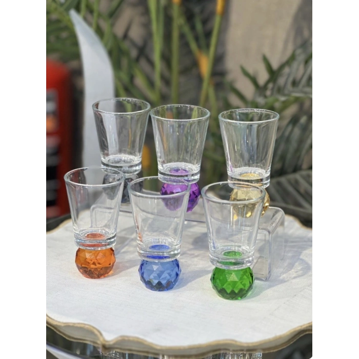 6 lı kristal kahve yanı bardak
