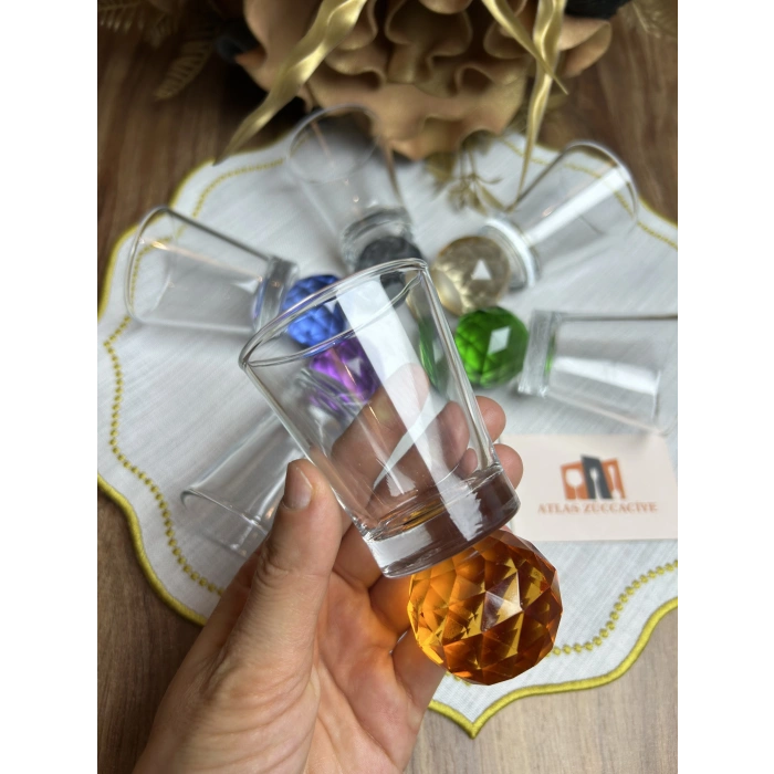 6 lı kristal kahve yanı bardak