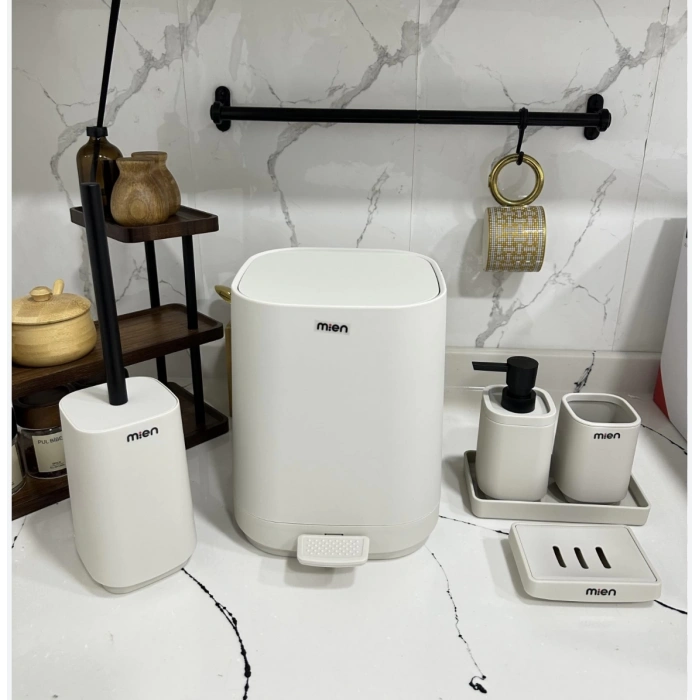 6 parça akrilik banyo seti