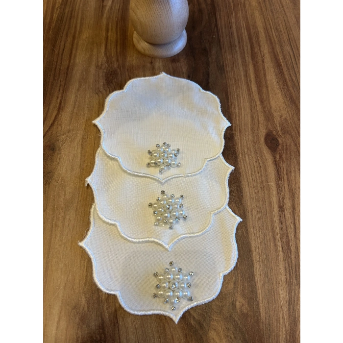 3 adet sunum peçetesi(gümüş)