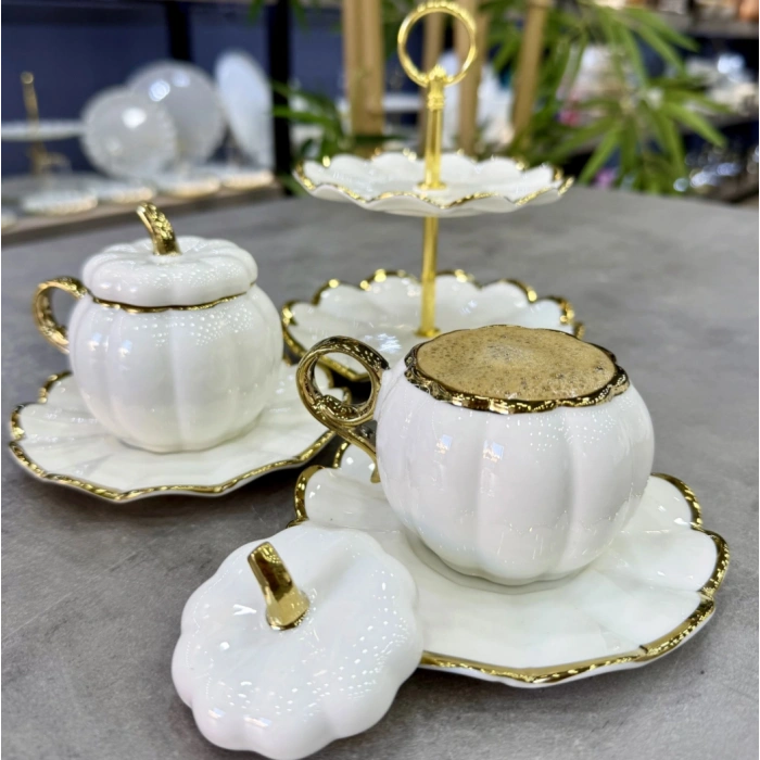 2 kişilik satandlı kahve fincan takımı