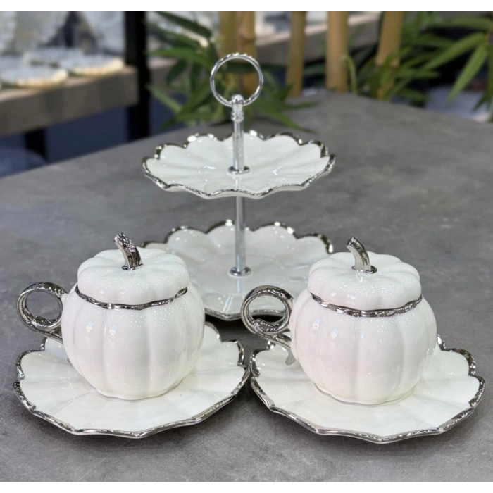 2 kişilik satandlı kahve fincan takımı