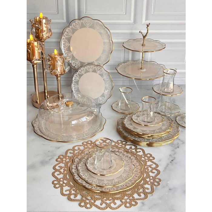 34 parça cam ikram seti