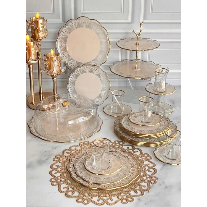 34 parça cam ikram seti