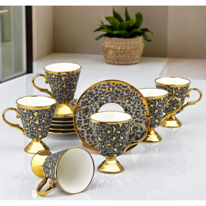 6 kişilik porselen fincan takımı