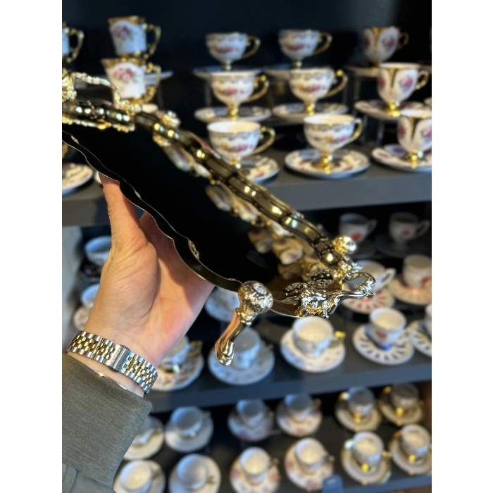 1 adet ayaklı sunum tepsisi