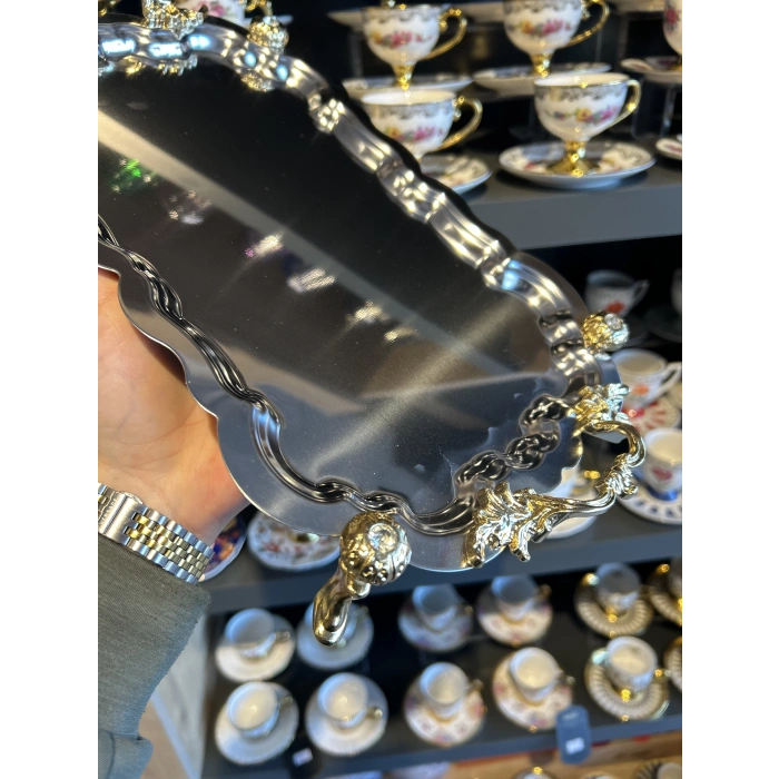 1 adet ayaklı sunum tepsisi