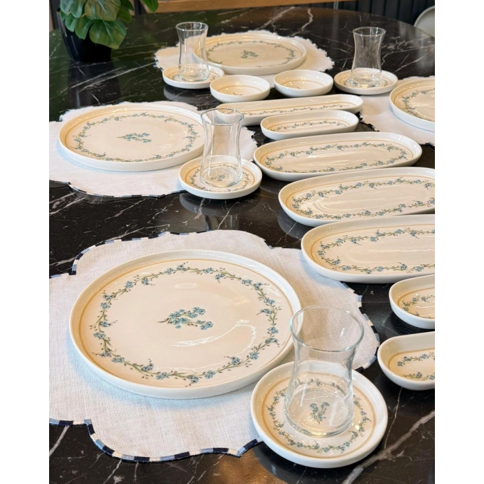 29 parça porselen kahvaltı takımı