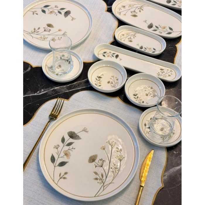 29 parça porselen kahvaltı takımı