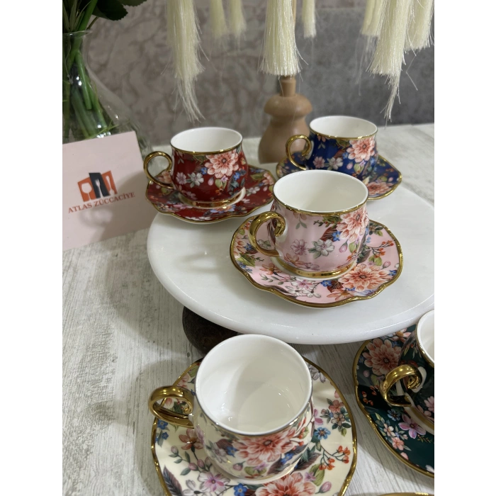 6 kişilik porselen fincan takımı