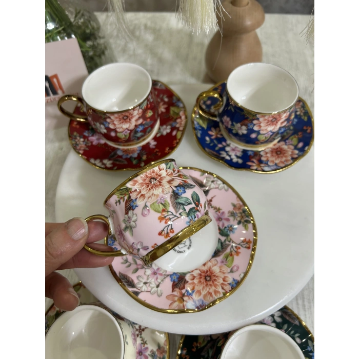 6 kişilik porselen fincan takımı