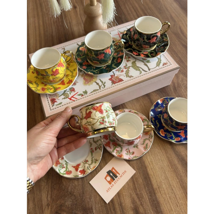 6 kişilik porselen fincan takımı 90ml