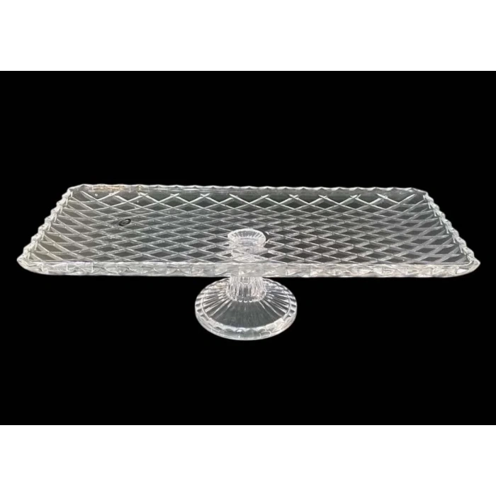 Ayaklı cam sunum tabağı