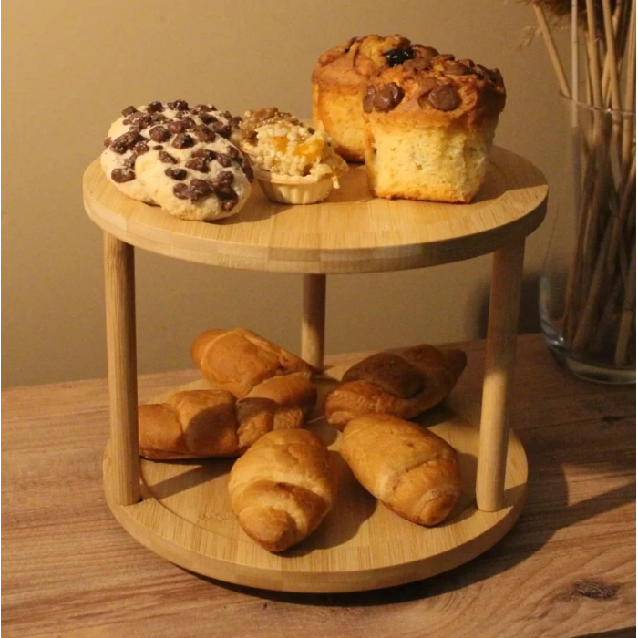 Bambu 2 katlı dönen sunumluk