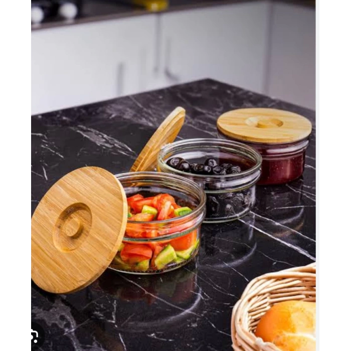 Bambum 3 lü saklama kabı