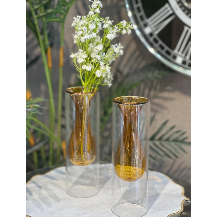 Çift cidarlı vazo tekli