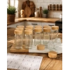 12 li bambu kapak 120 ml kavanoz