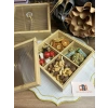 20x20 cm bambu 4 bölmeli organize