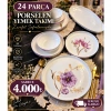 24 parça porselen yemek takımı