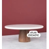 25 cm akasya ayaklı mermer sunumluk
