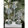 3 lü şamdan 30-25-20 cm